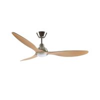 bel air delfos ventilador de techo con luz y mando a distancai 20w 132cm 3 aspas marron claro