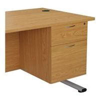 allegro 2 drawer fixed pedestal - oak - teshp2655no