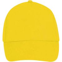 sols gorro buzz amarillo-gorra 5 paneles de algodon visera curvada para hombre