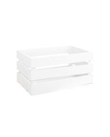 caja de madera maciza en tono blanco de 49x305x255cm