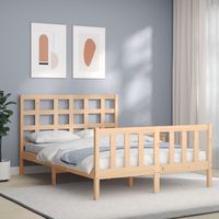 vidaxl estructura de cama sin colchon madera de pino maciza 120x200 cm