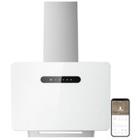 ciarra cbcw6736k campana extractora con control tactil y wifi 60cm 650m3h clase a blanco