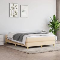 vidaxl cama sin colchon tela color crema 140x200 cm