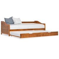 vidaxl estructura sofa cama extraible sin colchon marron miel 90x200cm