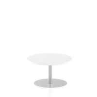 italia 800mm poseur round table white top 475mm high leg