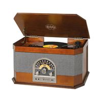 trevi tt 1040 bt tocadiscos bluetooth madera