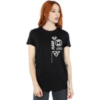 dc comics camiseta manga larga justice league para mujer