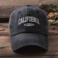 gorra de beisbol de la costa oeste de california con bordado vintage lavada y desgastada gorras de papa deportivas para mujeres y hombres