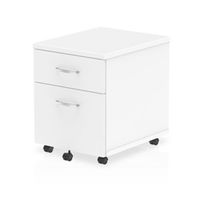 impulse mobile pedestal 2 drawer white - i000184