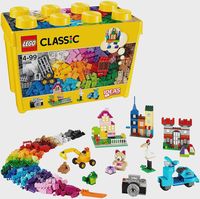 lego 10698 classic caja de ladrillos creativos grande 2 bases verdes animales casas y coches de