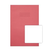 rhino exercise book plain 80 pages a4 pink pack of 50 vc48483