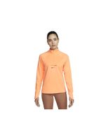 sudadera de trail nike dri-fit naranja mujer