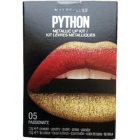 maybelline new york paleta de sombras de ojos python metallic lipstick kit - 05 rouge or passionne para mujer