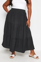 yours falda midi negra textura mujer curvy y tallas grandes yours