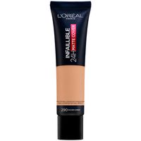 loreal base de maquillaje infaillible 32h matte cover foundation 290-golden amber para mujer