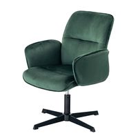 silla de oficina ergonomica giratoria en terciopelo verde