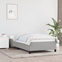 vidaxl estructura de cama sin colchon tela gris claro 90x200 cm