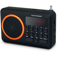 metronic radio fm mp3 portatil usbmicro sd negranaranja