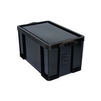 really useful 64l recycled plastic storage box black 64black r