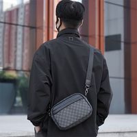 bolsos cruzados con cremallera de bloques de colores de moda para hombres bolsos bandolera portatiles y duraderos con correas ajustables para actividades al aire libre para hombres