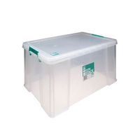 storestack 70 litre storage box w660xd450xh320mm clear