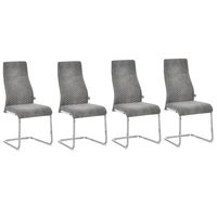 set de 4 sillas de comedor gris 45 x 61 x 98 cm