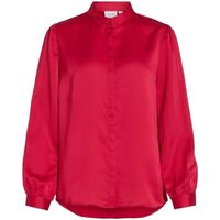 vila blusa noos ellette satin shirt - love potion para mujer