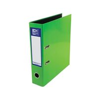 oxford 70mm lever arch file laminated a4 green 400107389