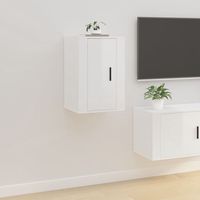 vidaxl mueble para tv de pared blanco brillante 40x345x60 cm