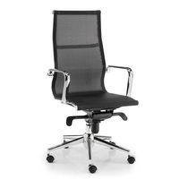 euromof berlin sillon de oficina con respaldo alto negro