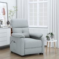 vidaxl sillon elevable tela gris claro