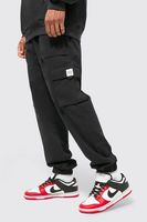 pantalon deportivo regular cargo de sarga con cinturon negro