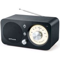 muse m-095bt radio analogica fm con bluetooth negra