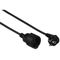 hama cable de alimentacion alargador schuko 5m negro