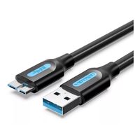 vention cable usb 30 para discos duros externos 10w 25cm negro