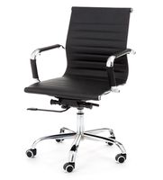 silla de oficina en polipiel negra cm al93103 x l56 x p63