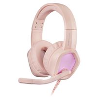 auriculares mars gaming mh320 rosa jack 35mm  usb con microfono compatible con windows ps4 ps5 xbox one xbox series xs nintendo switch mac smartphone tablet