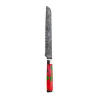 cuchillo de pan  rojo abs  32 x 2 x 0 cm