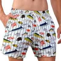 pantalones cortos de playa sueltos para hombres ropa deportiva pantalones cortos de secado rapido con estampado de peces pantalones cortos ligeros para vacaciones de verano y surf en la playa