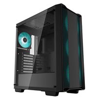 deepcool cc560 rgb semitorre atx cristal templado usb 30 negra