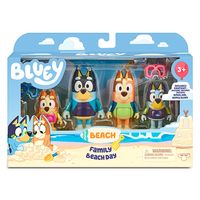 bluey pack 4 figuras dia en la playa