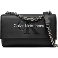 calvin klein jeans bolso sculpted ew flap wchain25 mono k60k612221 para mujer