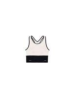 top deportivo black limba shadow line mujer negro  crema