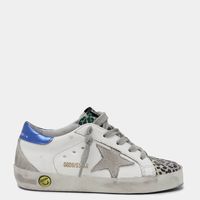 golden goose kids superstar trainers - whitesilvermulti leopard - uk 1 kids