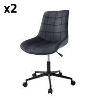 silla ergonomica de oficina con ruedas set de 2 terciopelo