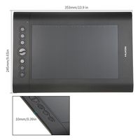 tableta de dibujo de graficos usb huion tablero de dibujo de escritura digital h610 pro v2 pad art actualizado con lapiz sin bateria