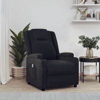 vidaxl sillon elevable cuero sintetico negro