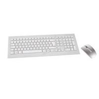 teclado  raton cherry dw 8000 inalambrico ultrasilencioso blanco  plata