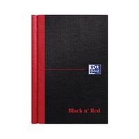 black n red book casebound 90gsm ruled 192pp a6 - 100080429