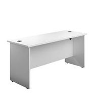 mezzo panel 1600 x 600 rectangular workstation - white - pan1660recwh